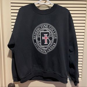 Benedictine College Sweatshirt Black+White